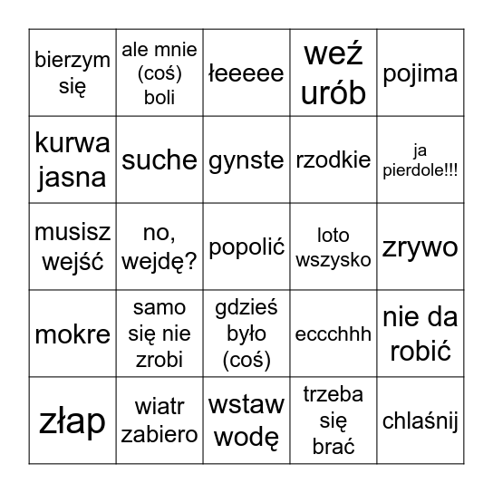 MARIAN NA BUDOWIE BINGO Card