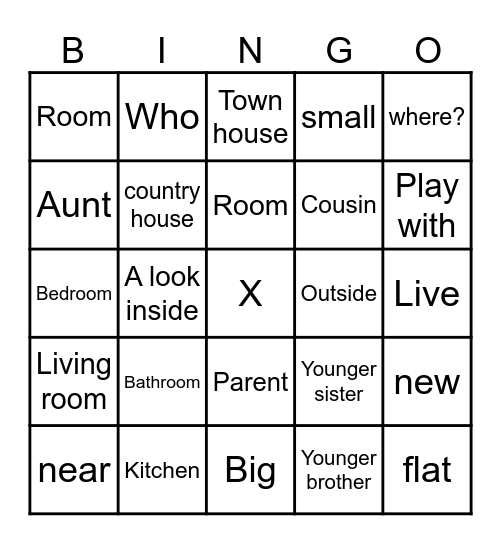 My house Bingo Card