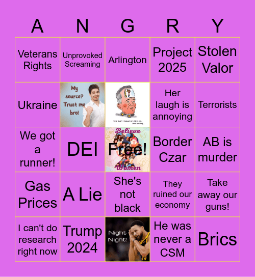 Scribber Bingo Card