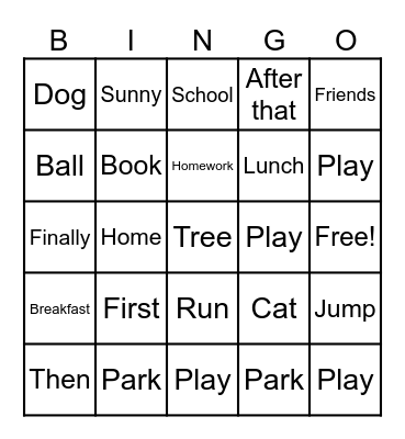 Max's class Bingo Card