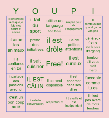 bingo green flag Bingo Card