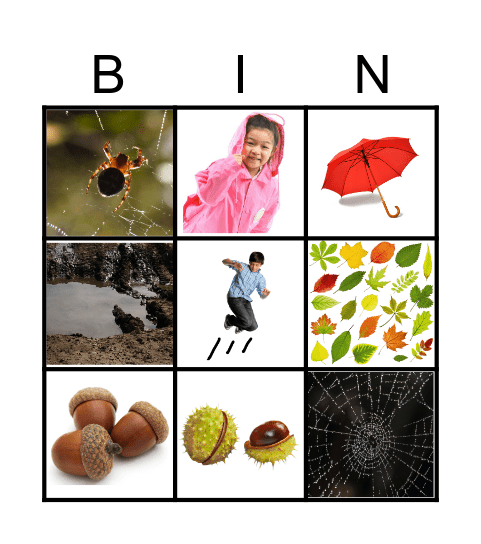 Autumn Bingo Card