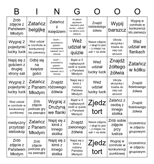 BINGO WESELNE Bingo Card