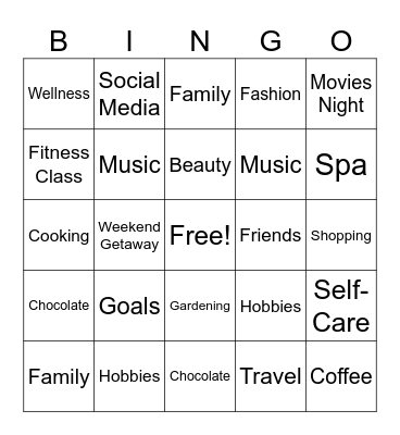 Test Bingo Card