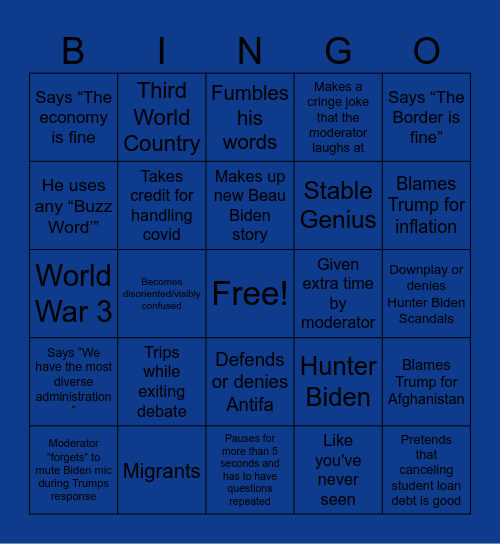 America Was a Mistake Bingo Card