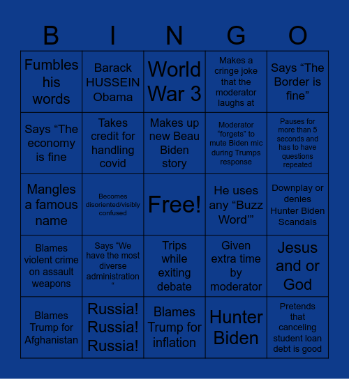 America Was a Mistake Bingo Card