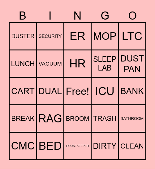 EVS BINGO Card