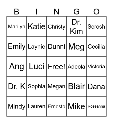 How well do you know me Bingo Card