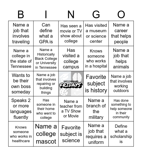 Human Bingo Card