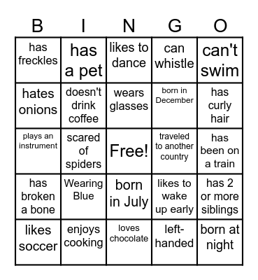 BINGO Card