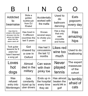 MAVFM BINGO Card