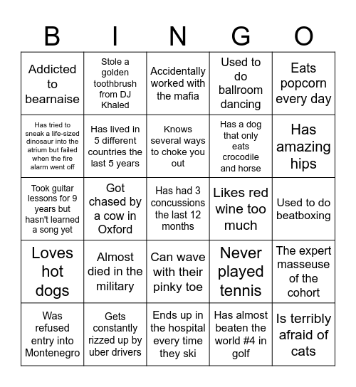 MAVFM BINGO Card