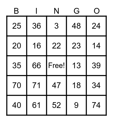 FC&CS ONE WEEK IN SEPTEMBER Bingo Card