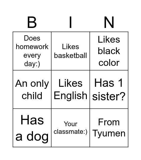 Find someone who... Bingo Card