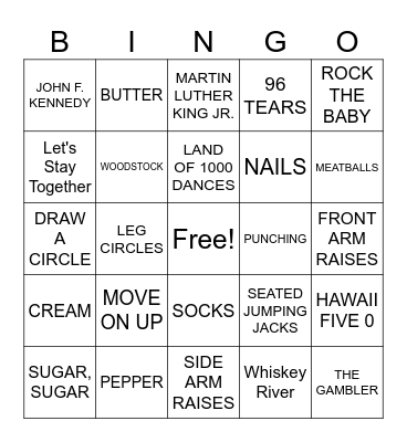 WILD CARD 2.0 Bingo Card