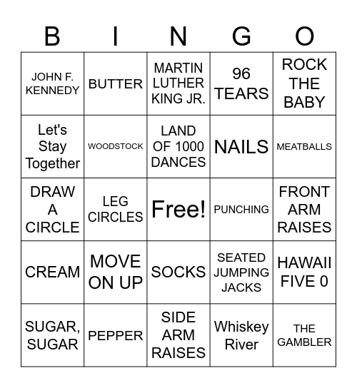 WILD CARD 2.0 Bingo Card