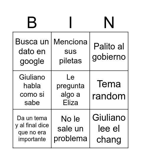 Bingrecco Bingo Card