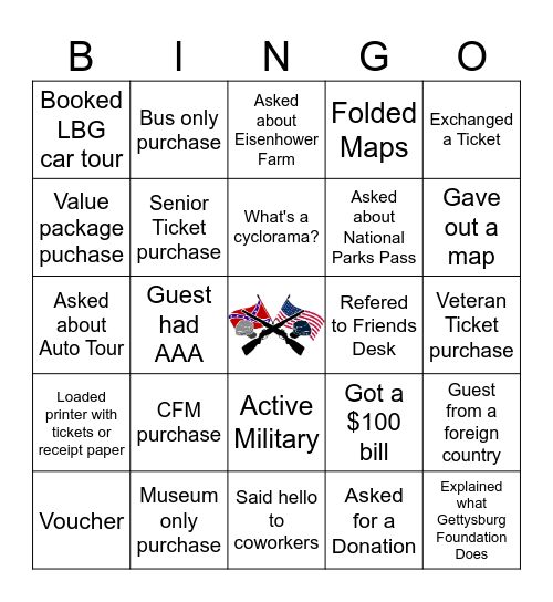 Ticket Desk Bingo Card