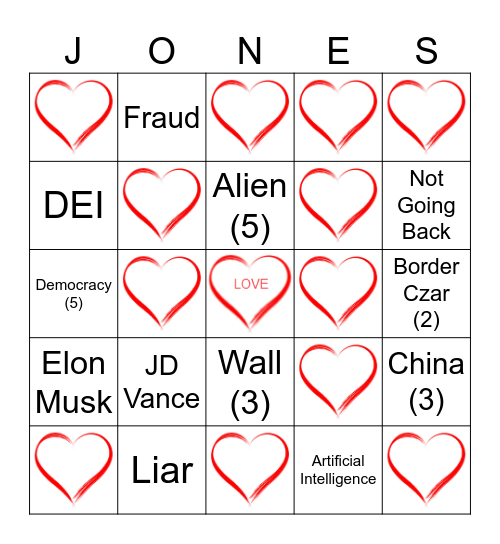 2024 Presidential Debate Bingo Card