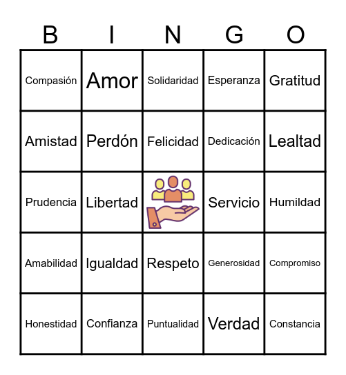 VALORES Bingo Card