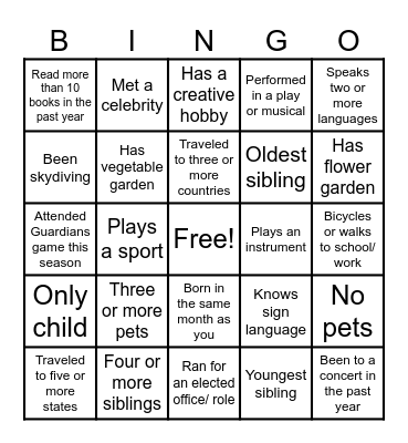 Northland Block Party 2024 Bingo Card