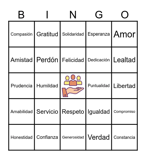 VALORES Bingo Card