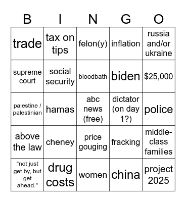dorito vs. cheeto Bingo Card