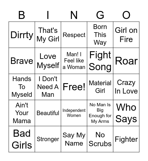 Ladies Night Bingo Card