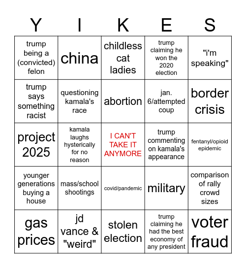 god save us all Bingo Card