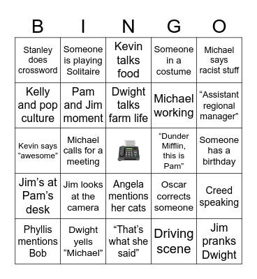 The Office Bingo Card