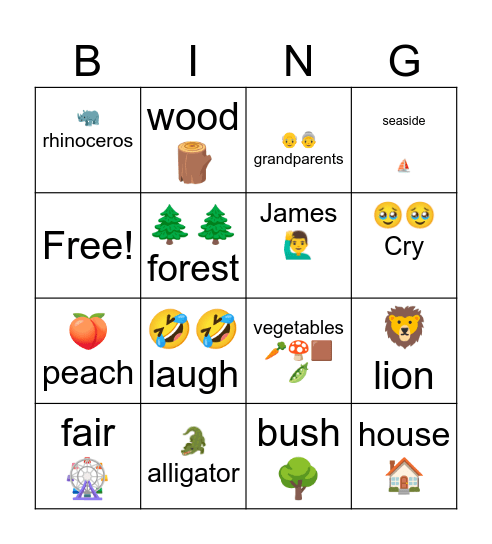 james and giant peach Bingo Card