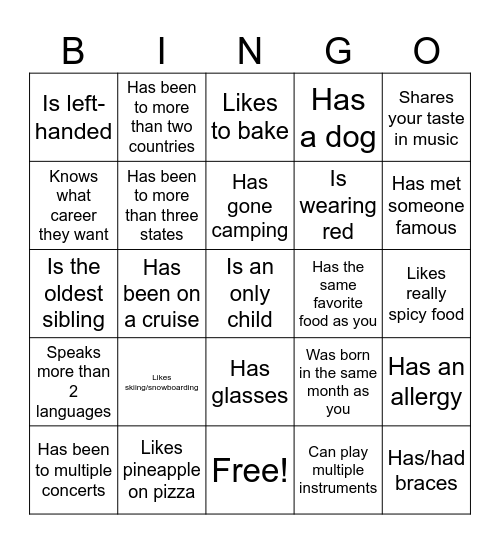Icebreaker Bingo: Find Someone Who Bingo Card