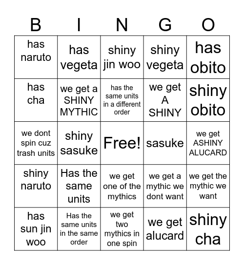 Next banner bingo Card