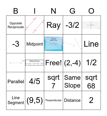 Unit 1 Geometry Review BINGO Card