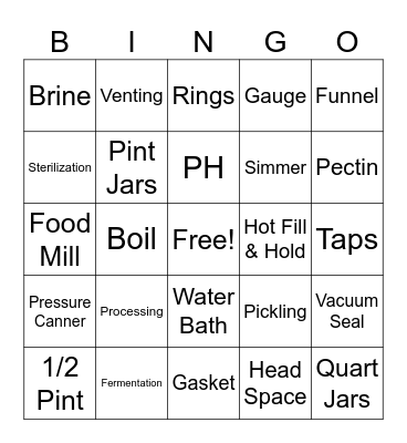 GRAPE Time at CANE! Bingo Card