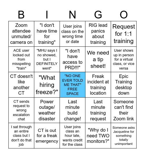 Wave 2 PT Team Bingo Card