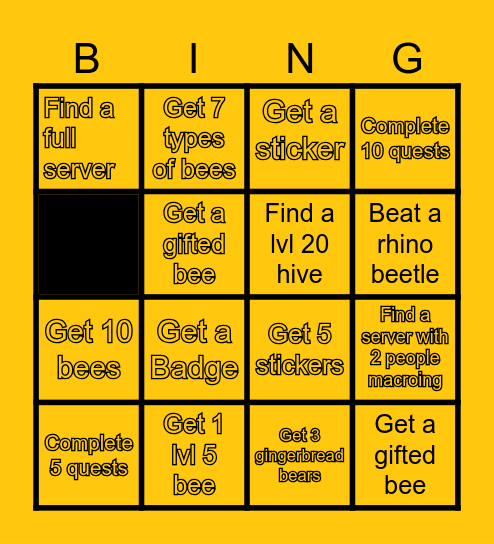 BSS BINGO Card