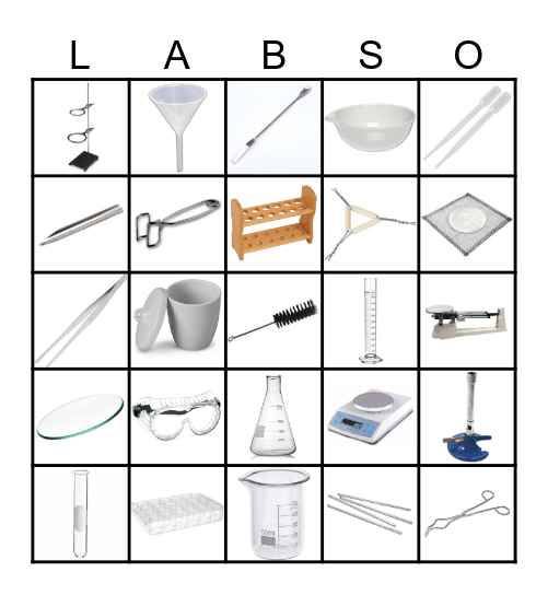 Lab Equipment Bingo Card