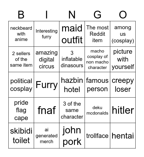 Brainrot Bingo Card