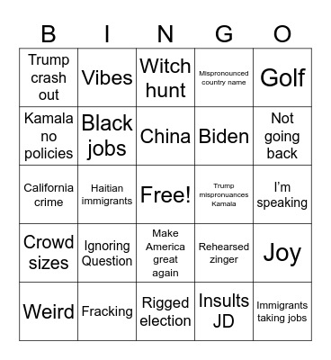 Debate Bungo Bingo Card