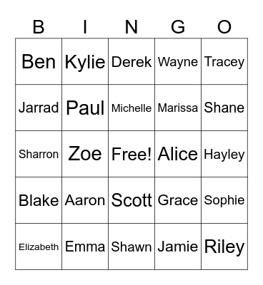 Customer BINGO! Bingo Card