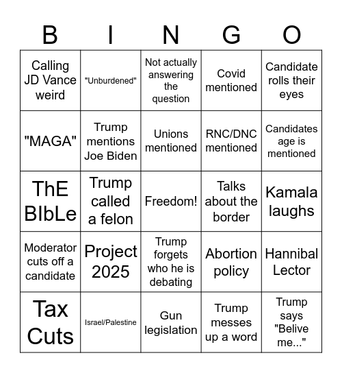 Debating the Bingo Card