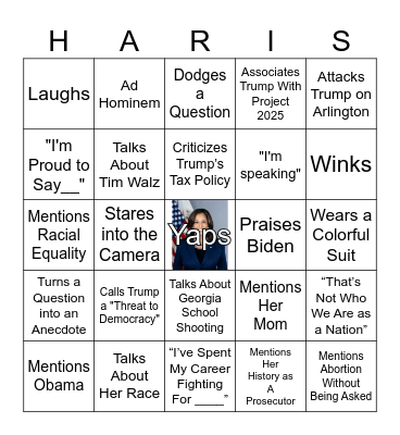 Kamalago Bingo Card