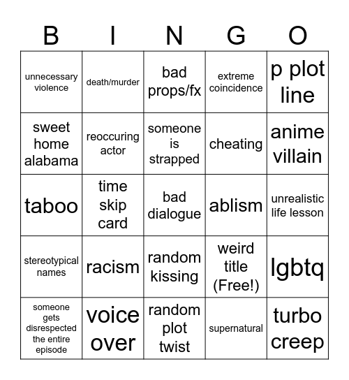 Tommorows Teaching Bingo Card