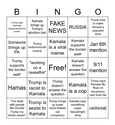 Fascism Debate!!!!!! Bingo Card