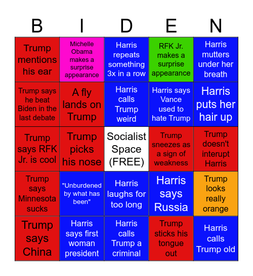 LET'S GET POLITICAL Bingo Card