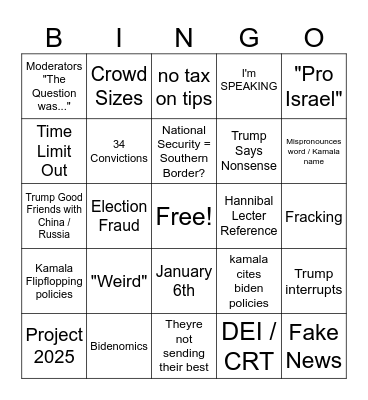 DEBAT Bingo Card