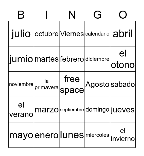 Bingo Card