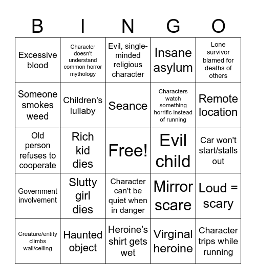 Shloctober Bingo Card