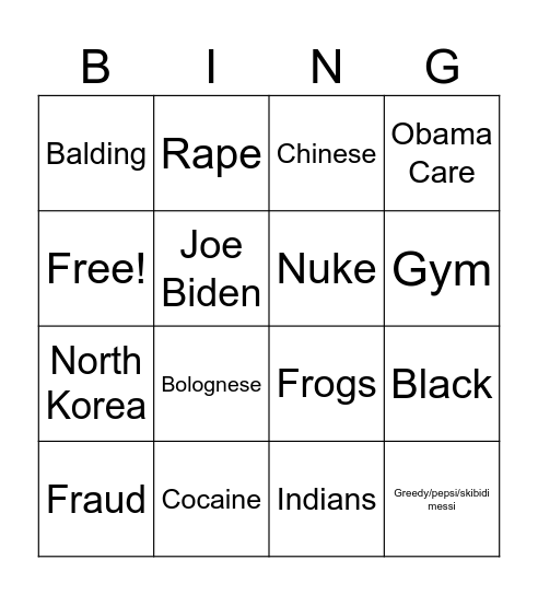 Hyzzzz Bingo Card